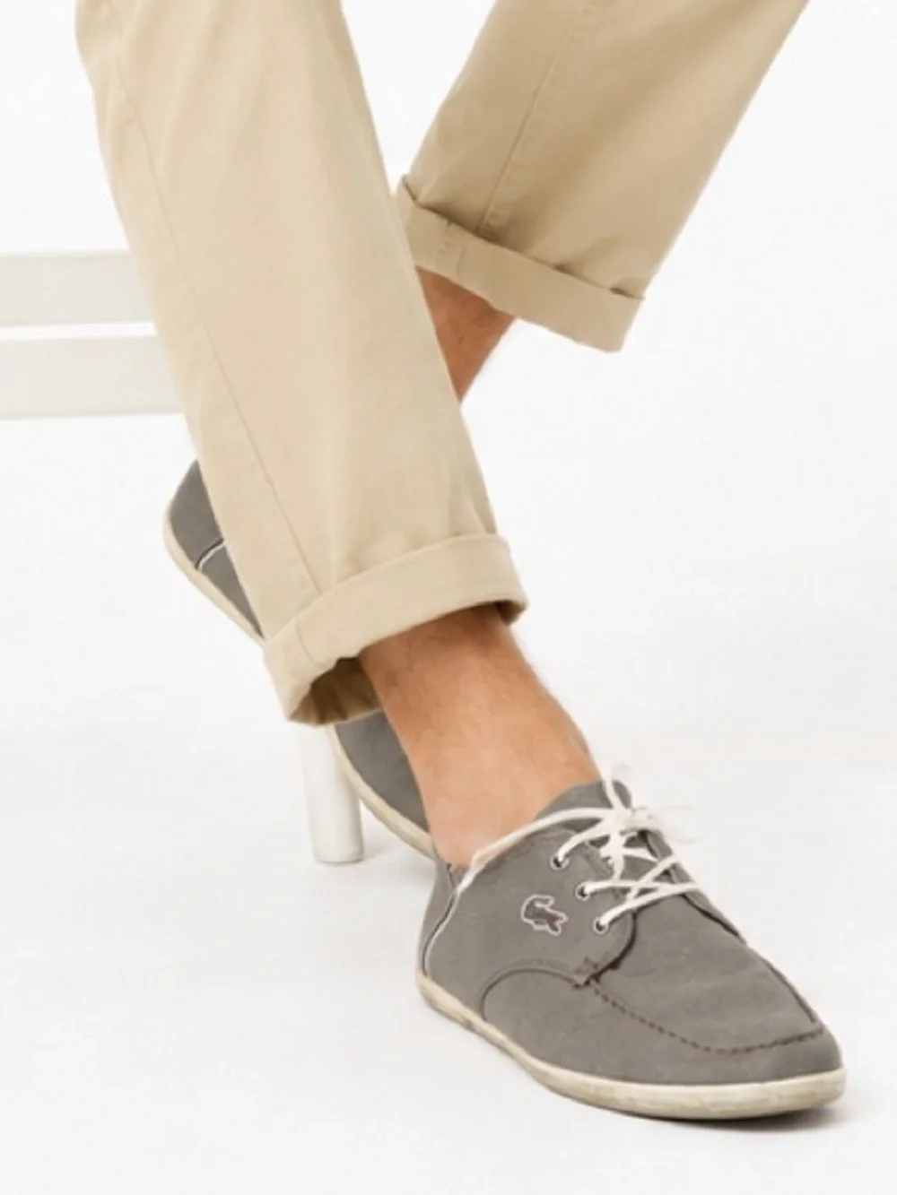 Lacoste Aristide casual canvas boat shoe Lightweight breathable twill men 12 US